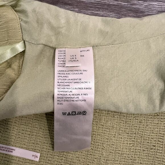 Free People Cropped Tank Top| Lime Smocked Back| Size Small - Picture 5 of 7